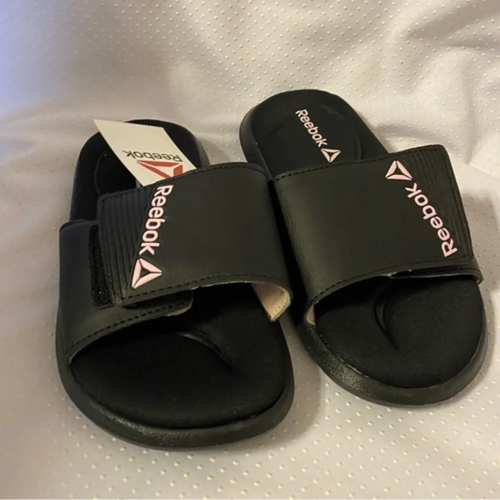 Reebok Shoes Sandals Girls Size 13 Black New With‎ Tags Lightweight Memor…